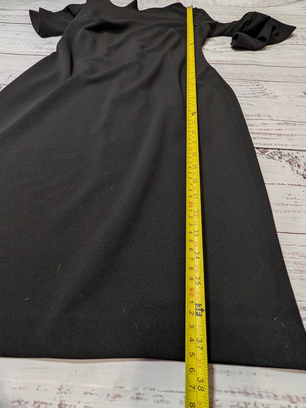 Calvin Klein Size 10 Black Bell Sleeve Sheath Dress - Picture 11 of 12